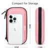 GLCON Electronic Organizer Travel Case - Shockproof Carrying Case Hard Protective Tech Pouch for Power Bank, Earbuds, Hard Drive, Smartphone, Cable, Charger, Adapter - Small Zipper Storage Bag - Pink view 3