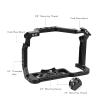 Andoer Camera Cage Aluminum Alloy Camera Video Cage with Dual Cold Shoe Mount Numerous 1/4 Inch & 3/8 Inch Threads Replacement for Canon R5/R6/R6 II view 3
