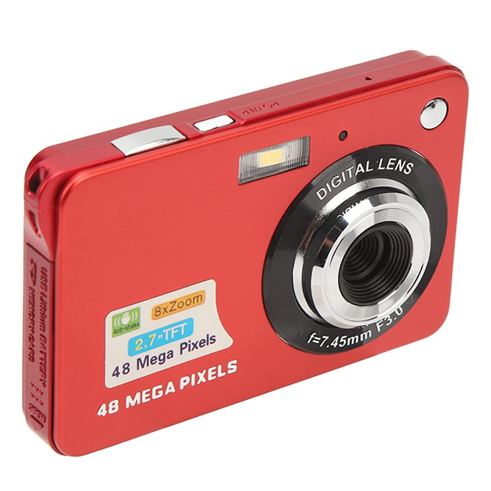 Ciciglow Digital Camera, 4K 48MP, 8X Zoom, Rechargeable, Built-in Fill Light, 2.7 Inch LCD, USB Data Transfer, Gifts for All Ages