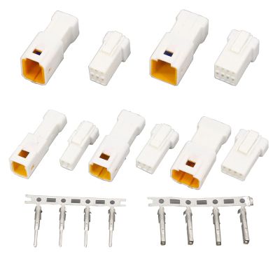 Ruiting Store 5 Sets Automotive Connectors JST02R-JWPF-VSLE 2/3/4/6/8 Pin Waterproof Connectors Male and Female Butt (Size : 5 Sets, Color : JST-4 Pin)