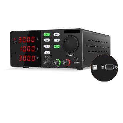 PULME dc Power Supply Programmable Adjustable DC Power Supply 30V 10A with Memory Function Lab Power Source Voltage Regulator Switch 60V 5A (Color : 300V 1A RS232 USB, Size : 110V)