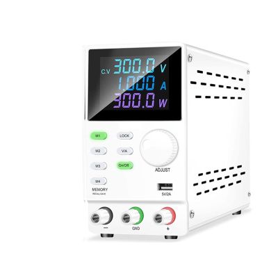 PULME dc Power Supply Programmable Regulated DC Power Supply with 232/USB Port Storage Data Voltage Current Regulator 30V 10A 60V 120V 200V (Color : SPPS3001DR White, Size : 110V)