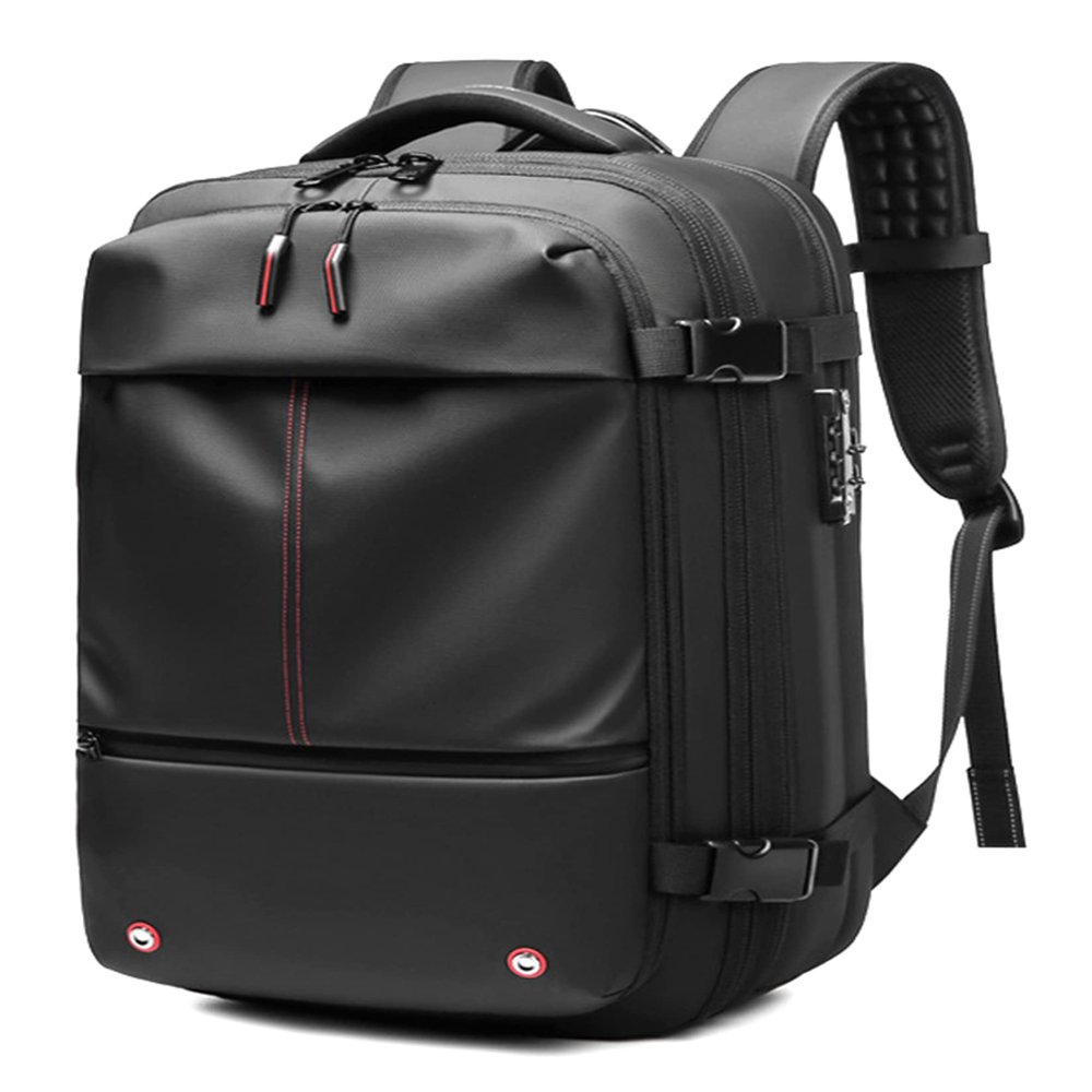 17.3 inch Laptop Backpack for Men, Oxford Cloth Travel Large Capacity Weekender Bag Business Commute Daypack (Black)