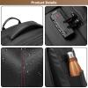 17.3 inch Laptop Backpack for Men, Oxford Cloth Travel Large Capacity Weekender Bag Business Commute Daypack (Black) view 3
