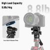 NEEWER Tripod Fluid Head with +/-10 Leveling Base(37mm Dia.), Metal Pan Tilt Head with Arca Type QR Plate, Telescopic Handle for Compact Video Camera DSLR Camera, Max Load 8.8lb/4kg, GM27 view 3