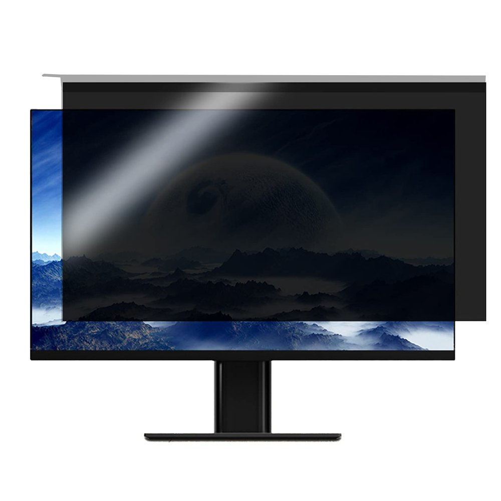 JC JCSKY 18-32 Inch Privacy Screen Filter Panel, Anti Scratch Computer Protector Film Monitor Frame Hanging 16:9/16:10 Data Confidentiality Shield, Blocks 96% UV and 65% Blue Light,25/27in 613x356mm