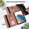 VODEFOX Case for Samsung Galaxy Tab A8 10.5'' 2022 Case, PU Leather Business Folio Flip Stand Cover Solid Color Stripe Design with Elastic Band for Galaxy Tab A8 10.5 inch [SM-X200/X205/X207] - Red view 2