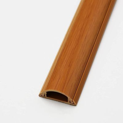 BYZOM Floor Cable Protector, Semi-Circle Floor Cable Cover, Self Adhesive Floor Cable Cover, Wood Grain Color, Perfect for Office, Home, Workshop, Warehouse, Concert, 1m Length (Color : 4, Size : C)