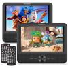 Car DVD Player Dual Screen, FANGOR 7.5 Inch DVD Player for Car Play The Same or Two Different Movies with Headrest Straps, Support Last Memory, AV Out/in, USB/SD Card, All Regions view 1