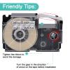 NineLeaf Compatible for XR-24X XR24X XR-24X2S XR24X2S 24mm 1'' Black on Clear Label Tape LT for EZ Label Printer CWL300 KL-430 KL-820 KL-7000 KL-7200 KL-8100 KL-8200 KL-C500 view 4
