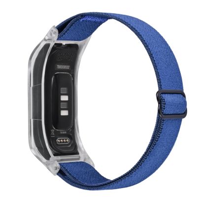 C2D JOY Elastic Nylon Bands Compatible with Garmin Vivosmart 5 tracker Replacement Bands with Case-Midnight Blue