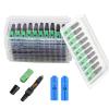 100Pcs Embedded Optic Fiber Connector with Matched Tools, Optic Fiber Quick Connector SC/APC Quick Fast Cold Connector Connection Adapter for FTTH SC/APC SM Fast Connector view 1