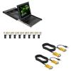 1pcs 8 Port IP KVM Console+ 2Pack 10ft VGA KVM Cables view 1