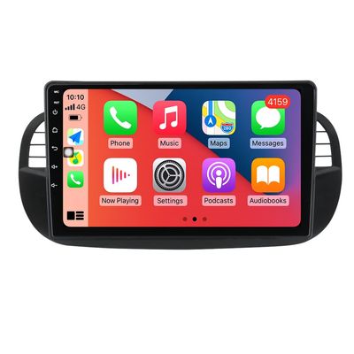 8+128GB 8Core Android Car Stereo for Fiat 500 Multimedia Bluetooth Car Radio GPS Navigation,9" IPS Touch Screen Head Unit with Car-Play Android Auto,SWC,DSP,RDS