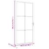 vidaXL Glass Door 40.35 x 79.33 in Aluminium view 3