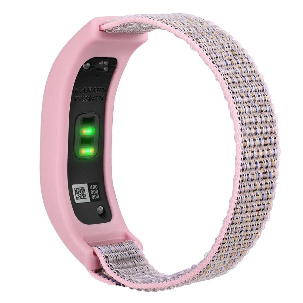 C2D JOY Sport Mesh Nylon Bands Compatible with Garmin Vivosmart 3/4 tracker Replacement Bands with Case-Pink