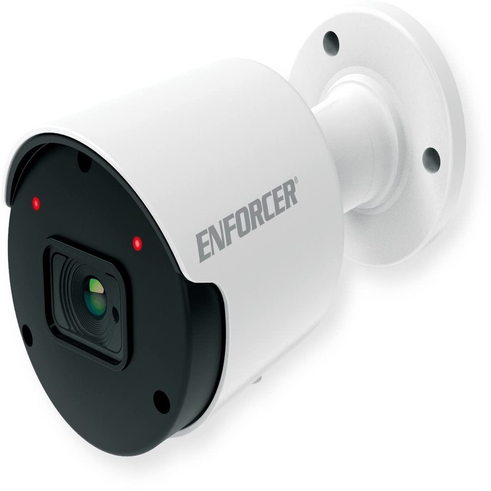 Seco-Larm EV-N1506-2W4WQ 5MP IP Bullet Camera, White; 1/2.7" CMOS Sensor; 2.8mm Lens; WDR; 3DNR; ICR Sensitivity Adjustment; IP66 Weatherproof; IR Range up to 98 feet; MicroSD Slot; AI Functions