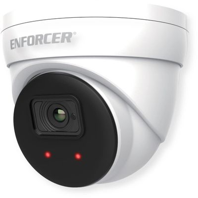 Seco-Larm EV-N2806-2W4WQ IP 4K (8MP) 2.8mm Turret Camera; 1/2.8" CMOS Sensor; 3840 x 2160 Max Resolution; WDR; 3DNR; ICR Sensitivity Adjustment; Smart IR; IR Range up to 98 feet; AI Support; White