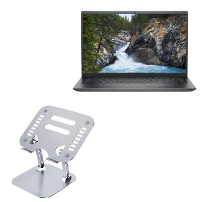 BoxWave Stand and Mount Compatible with Dell Vostro 15 (3510) - Executive VersaView Laptop Stand, Ergonomic Adjustable Viewing Angle Metallic Riser - Metallic Silver