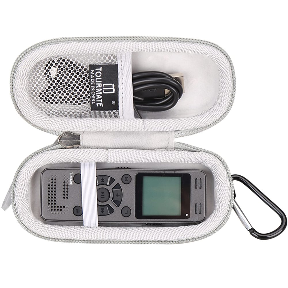 Tourmate Hard Travel Case for EVIDA 32GB Digital Voice Recorder, Activated Recording Device Audio Recorder Case