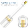 NECABLES 4Pack Phone Cord Detangler for Landline Telephone Handset Cord Detangler for Desk Phone RJ9 4P4C Male to Female White view 3