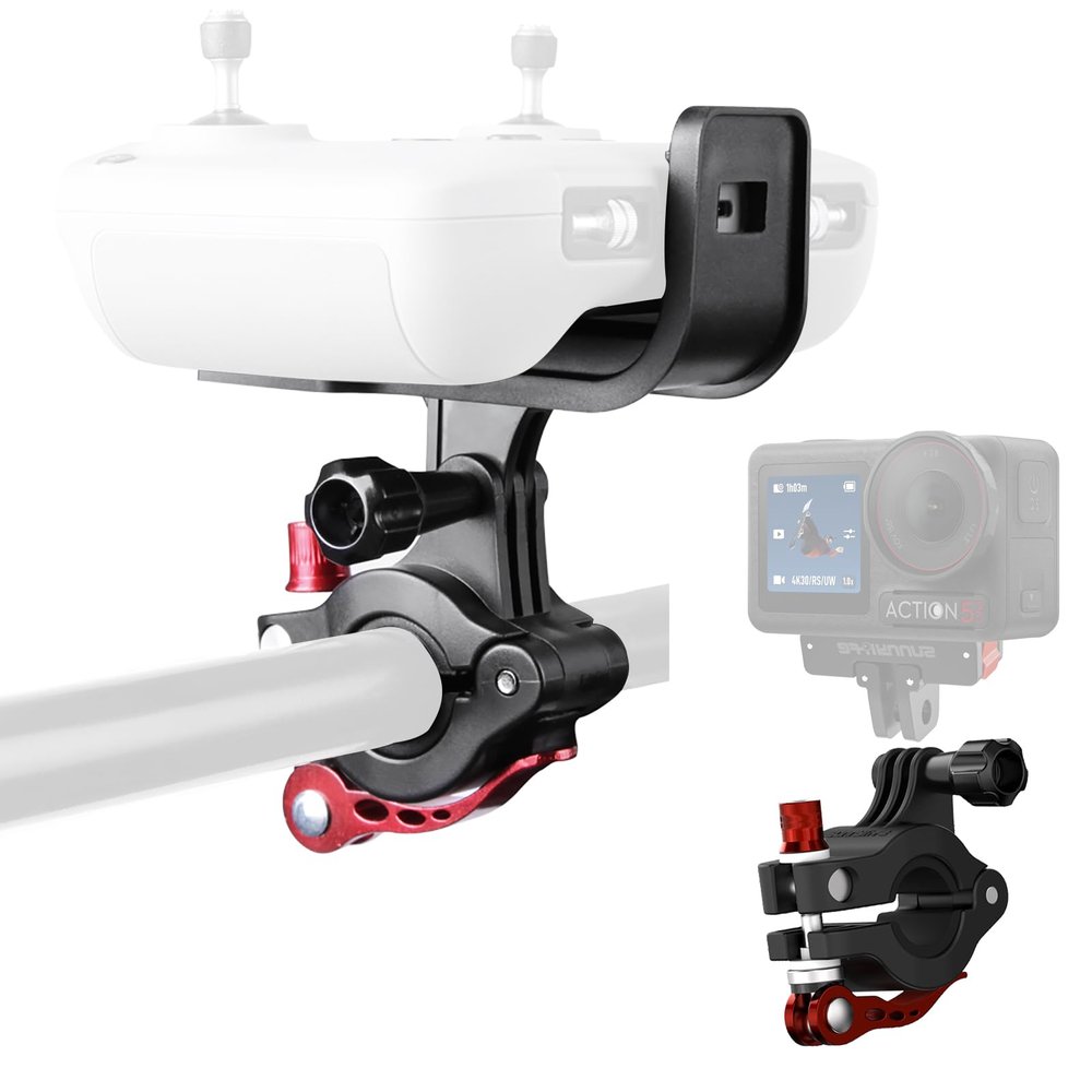 DirectNine Basics XINANEE Bike Mount for DJI RC-N1/N2 Controller Handle Bar with 360 Rotatable Clamp for Action Cameras