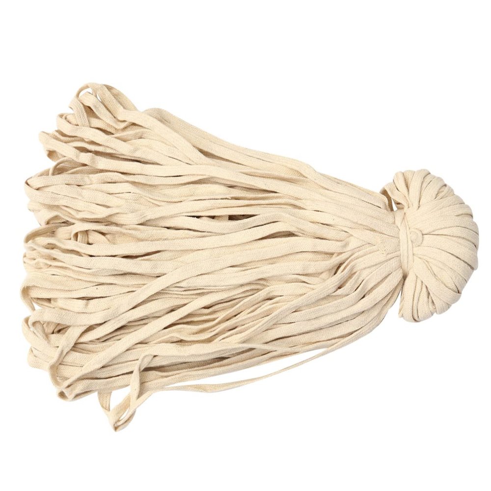 Ciieeo Strong Absorption Capacity Braided Cotton Rope 85m 10mm Wide Shoelace Costume Bag Rope