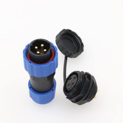 SZRMCC SD20 Waterproof Connectors 4 Pin 25A Panel Mount Circular Aviation Cable Connector Industrial Male Plug Female Socket LED Outdoor Wire Connector