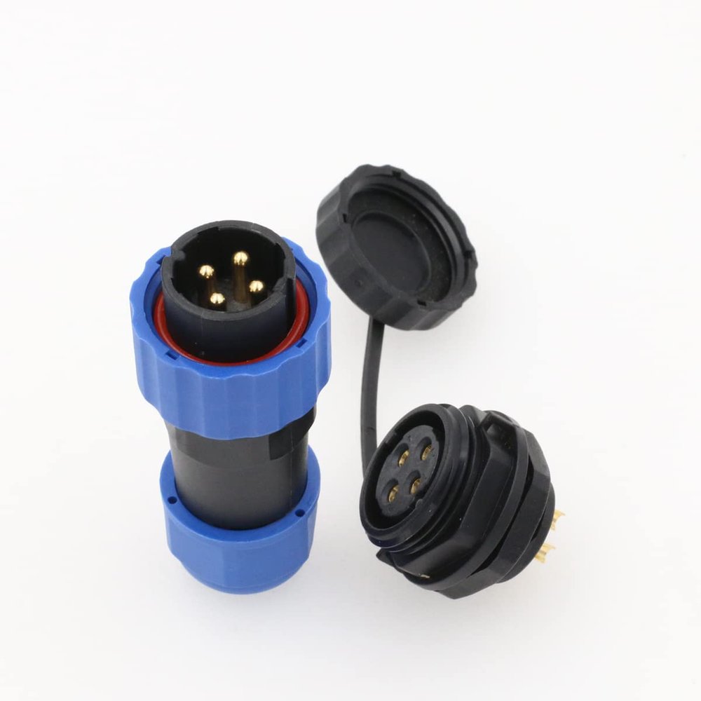 SZRMCC SD20 Waterproof Connectors 4 Pin 25A Panel Mount Circular Aviation Cable Connector Industrial Male Plug Female Socket LED Outdoor Wire Connector