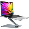 RIWUCT Foldable Laptop Stand, Height Adjustable Ergonomic Computer Stand for Desk, Aluminum Portable Laptop Riser Notebook Mount Compatible with MacBook Pro Air, HP, Dell 10-16" (Gray) view 1