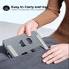RIWUCT Foldable Laptop Stand, Height Adjustable Ergonomic Computer Stand for Desk, Aluminum Portable Laptop Riser Notebook Mount Compatible with MacBook Pro Air, HP, Dell 10-16" (Gray) view 4