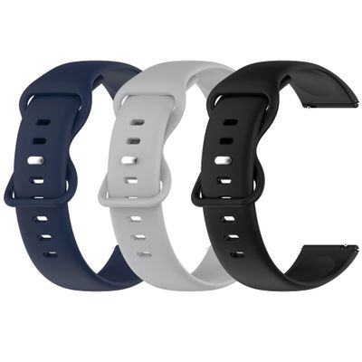3 Pack Watch Bands Compatible With INIUPO/BAUISAN/Phyulls/Cosjoype/AIWIEP/Tixpc Kids Smartwatch 1.54'' Strap,Soft Silicone Adjustable Wristband Strap for Cosmo JrTrack /Cosmo JrTrack 2 Kid's Accessories (3 Pack B)