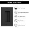 Iwillink Brush Wall Plate (5 Pack), Cable Pass Through Insert for Wires, Single Gang Cable Access Strap, Wall Socket for HDTV, Home Theater Systems - Black view 3
