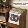 LELELINKY Large Record Player Stand, Turntable Stand with Storage, Vinyl Record Holder with Display Area, Record Player Table Holds Up to 300 Albums, Record Stand for Music Room Living Room-Brown view 4