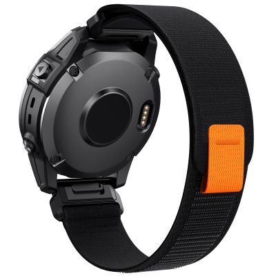 ANCOOL for Garmin Fenix 7/Fenix 6/Fenix 5 Band 22mm Quickfit Nylon Watch Bands Replacement for Fenix 7 Pro/Fenix 6 Pro/Fenix 5 Plus/Forerunner 935/945/955/Instinct 2(Black)