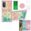 Case for Huawei Nova 9 Se 5g Case Compatible with Huawei Nova 9 Se 5g Phone Case Cover [with Tempered Glass Screen Protector][PC + TPU 2 in 1][Ring Support] [Gold Glitter+Luminous] JSF-YL view 1