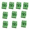 10Pcs Green 5.08mm Pitch 3P Pluggable Teminal Blocks Connector Socket view 3