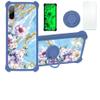 Case for HTC Desire 22 Pro 5g Case Compatible with HTC Desire 22 Pro 5g Phone Case Cover [with Tempered Glass Screen Protector][PC + TPU 2 in 1][Ring Support] [Gold Glitter+Luminous] JSL-SZH view 1