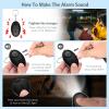 Safety Keychain Set for Women and Kids,Personal Safety Alarm,Soft Pom Pom and Whistle (Black) view 3
