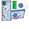 Hyundai E506 Case Compatible with Hyundai E506 Phone Case Cover [with Tempered Glass Screen Protector][PC + TPU 2 in 1][Ring Support] [Gold Glitter+Luminous] JSL-SZH view 1