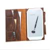 Handcrafted Rugged Leather Folio Cover Case for Supernote A5X2 A6X2 Nomad, Vintage Style Cover with Built-in Stand and Pen Loop N03-LSPA56XU view 1