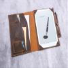 Handcrafted Rugged Leather Folio Cover Case for Supernote A5X2 A6X2 Nomad, Vintage Style Cover with Built-in Stand and Pen Loop N03-LSPA56XU view 3
