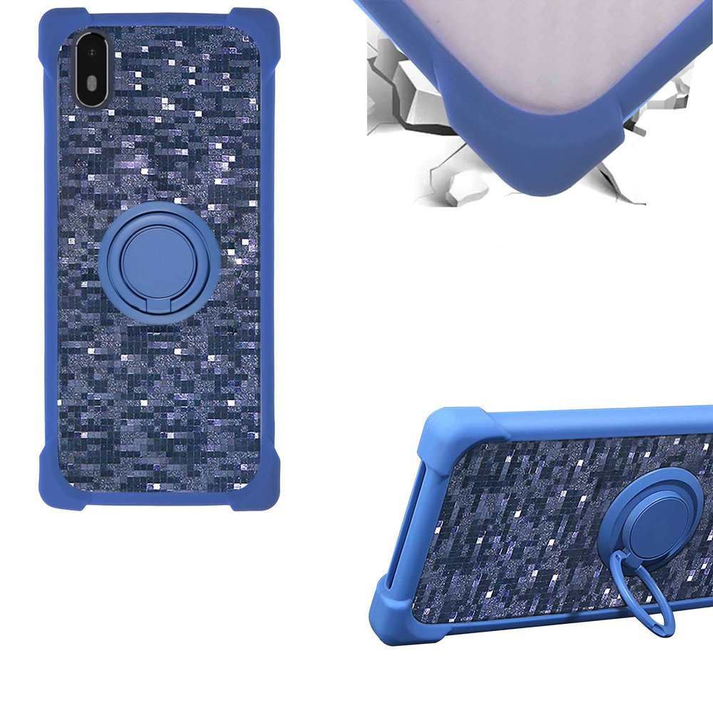 Case for Archos Access 57 Case Compatible with Archos Access 57 Phone Case PC backplane + Silicone Soft Frame Cover [360 Metal Ring, Magnetic Car Mount] TZZH-LAN