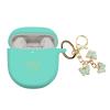 AIIEKZ Compatible with Bose QuietComfort Earbuds II 2022, Soft Silicone Case with Gold Heart Pattern for Bose QC II Case with Cute Butterfly Keychain for Girls Women (Mint Green) view 1