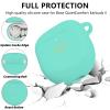 AIIEKZ Compatible with Bose QuietComfort Earbuds II 2022, Soft Silicone Case with Gold Heart Pattern for Bose QC II Case with Cute Butterfly Keychain for Girls Women (Mint Green) view 2