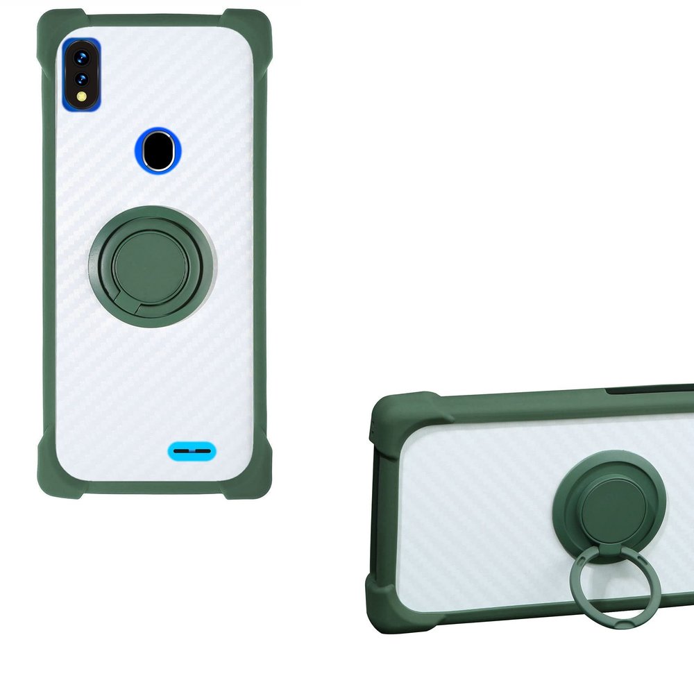 Case for Aligator S5540 Duo Case Compatible with Aligator S5540 Duo Phone Case PC backplane + Silicone Soft Frame Cover [360 Metal Ring, Magnetic Car Mount] CSKB-LV