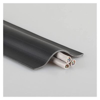 3 Meter Floor Cable Bridge Self-Adhesive Cable Duct Floor Flat Floor Cable Protection, Floor Cable Duct Floor Cable Cover, Wire Cover, Floor Cable Duct, Protects Cables and Prevents Trip Hazards (Col