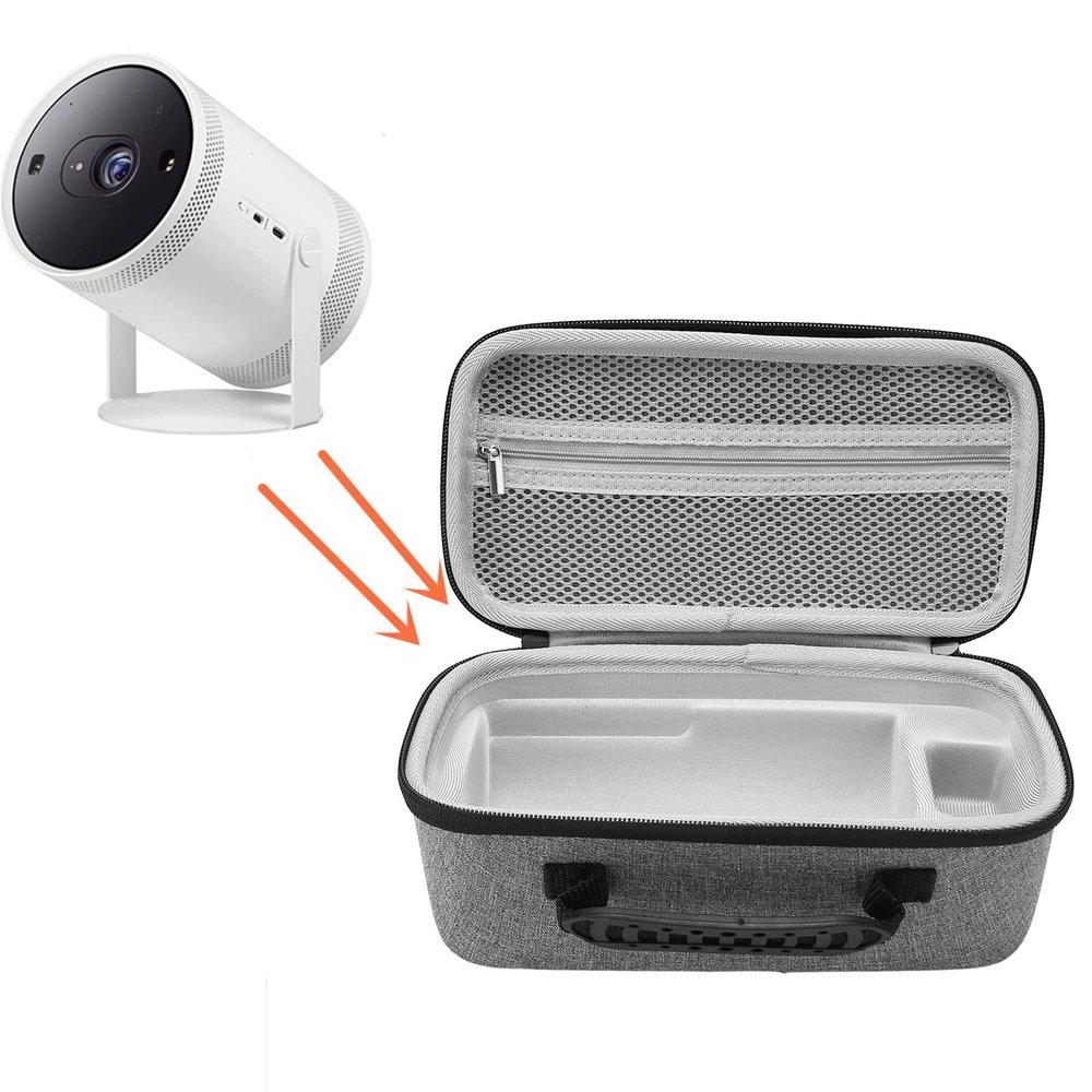 Zopsc Projector Bag for Capsule 3 1080P Projector, Portable Hard Shell Travel Case, EVA Storage Bag. Grey