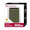 Transcend 500GB ESD380C, External Solild State Drive, Portable SSD, Rugged Shield, Gen 2x2 USB Type-C, Up to 2000 MB/s - TS500GESD380C view 2