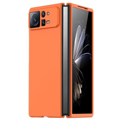 DENSUL Case for Xiaomi Mix Fold2, Nano-Plated Coating Back Case Lens Protection,Ultra Thin PC All-Inclusive Folding Shockproof Dustproof Cover,Orange